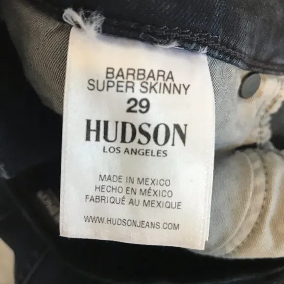 Hudson Barbara Super Skinny High Rise Dark Wash Jeans Women’s size 29 8 medium