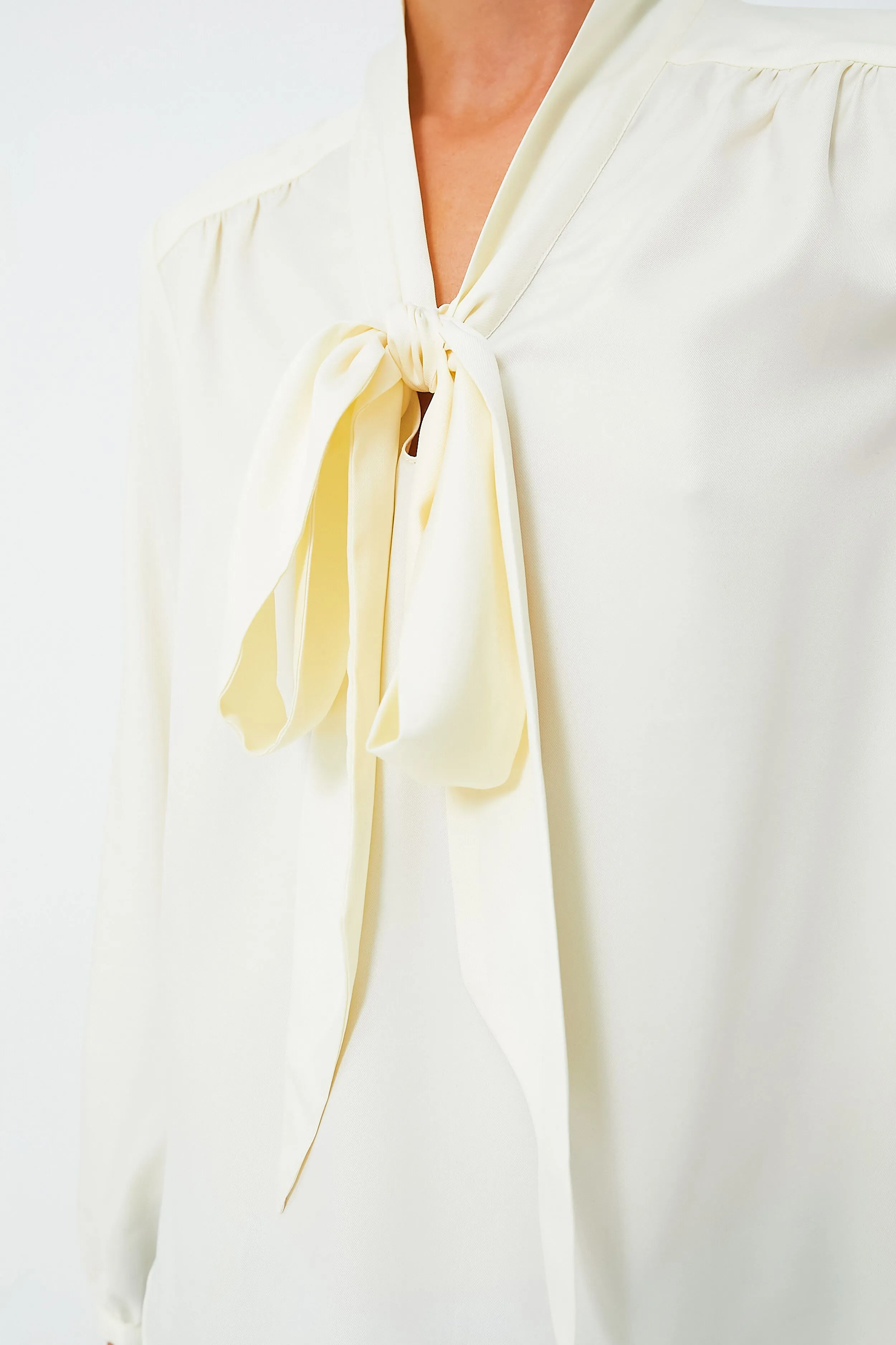 Ivory Satin Eva Blouse