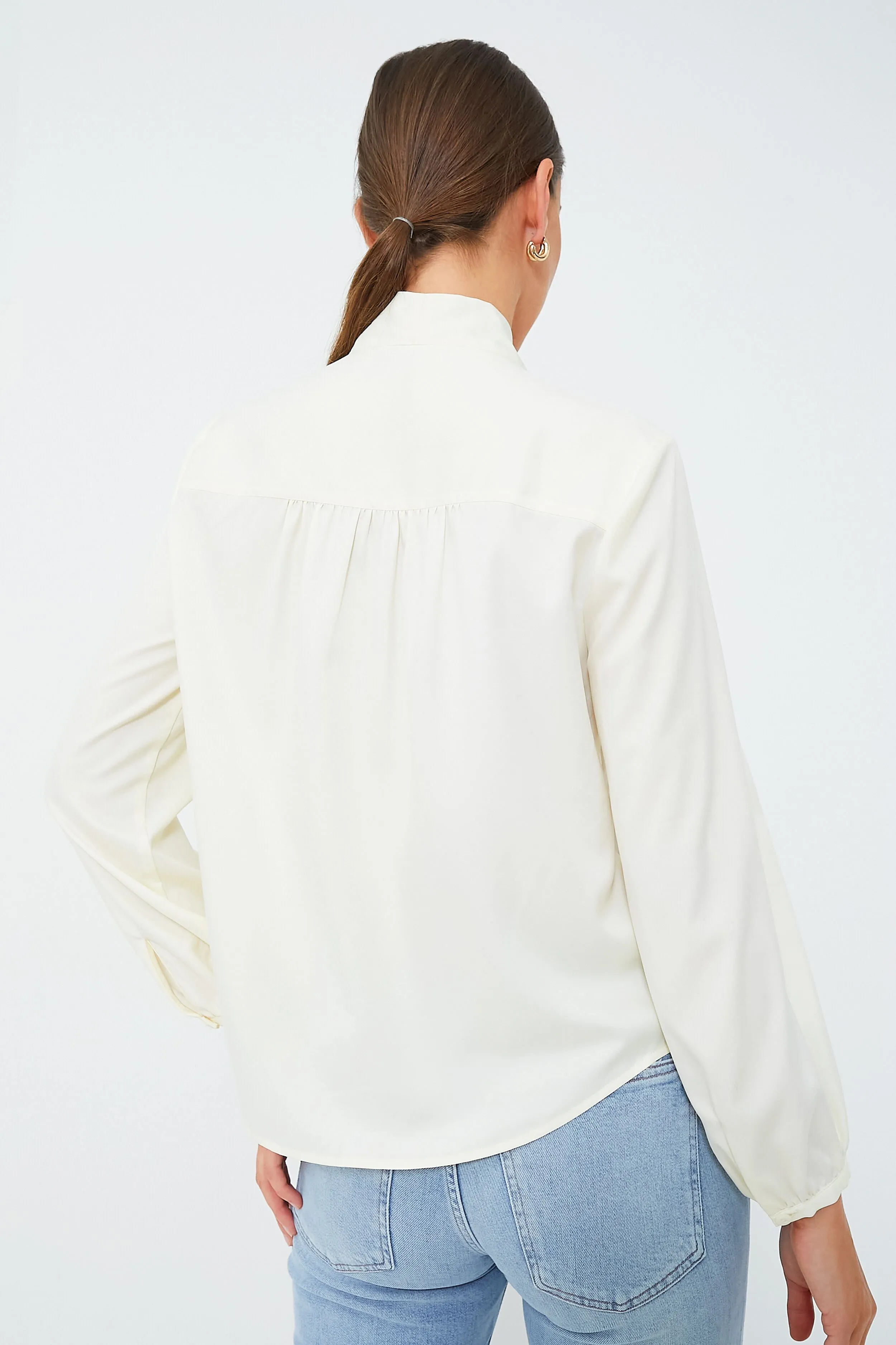 Ivory Satin Eva Blouse