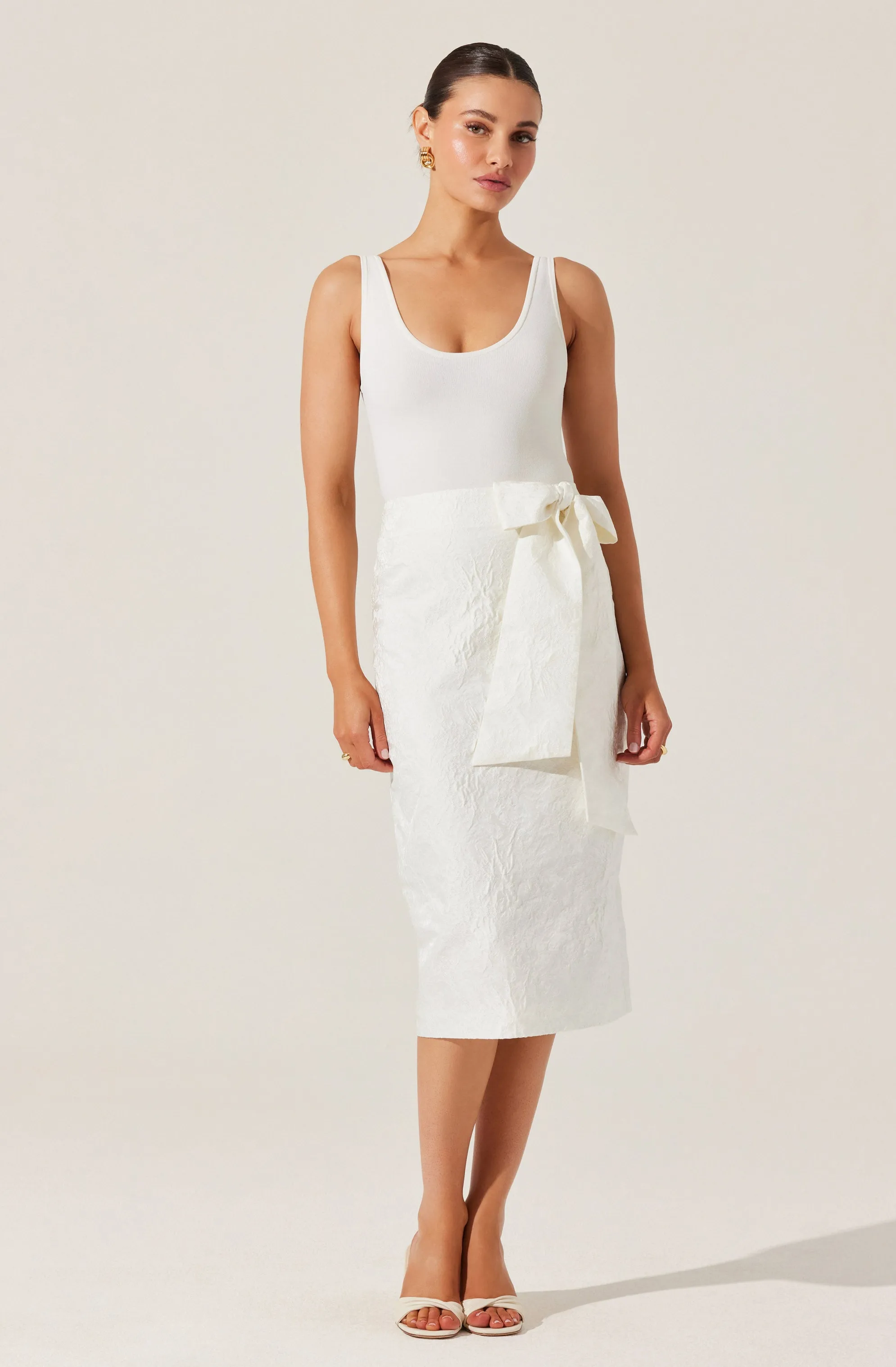 Jazmine Floral Jacquard Midi Skirt