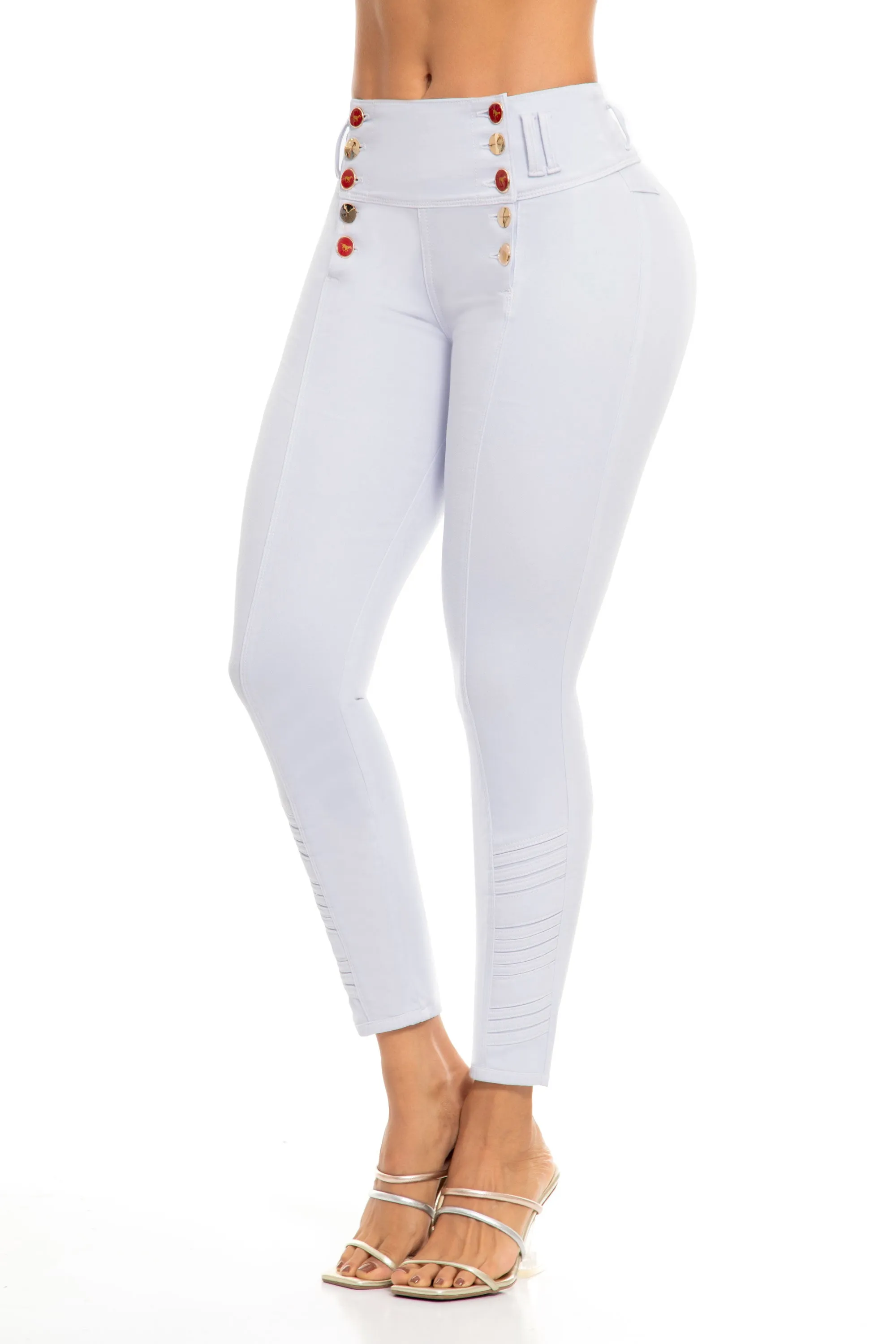 JEANS COLOMBIANOS PUSH UP BLANCO 6936