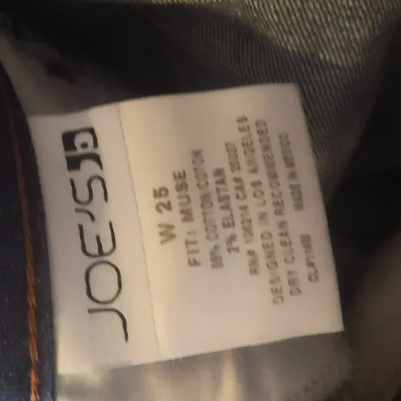 JOE'S JEANS Muse bootcut darkwash/Ryder color jeans style #ARYD5790 sz 25x30L