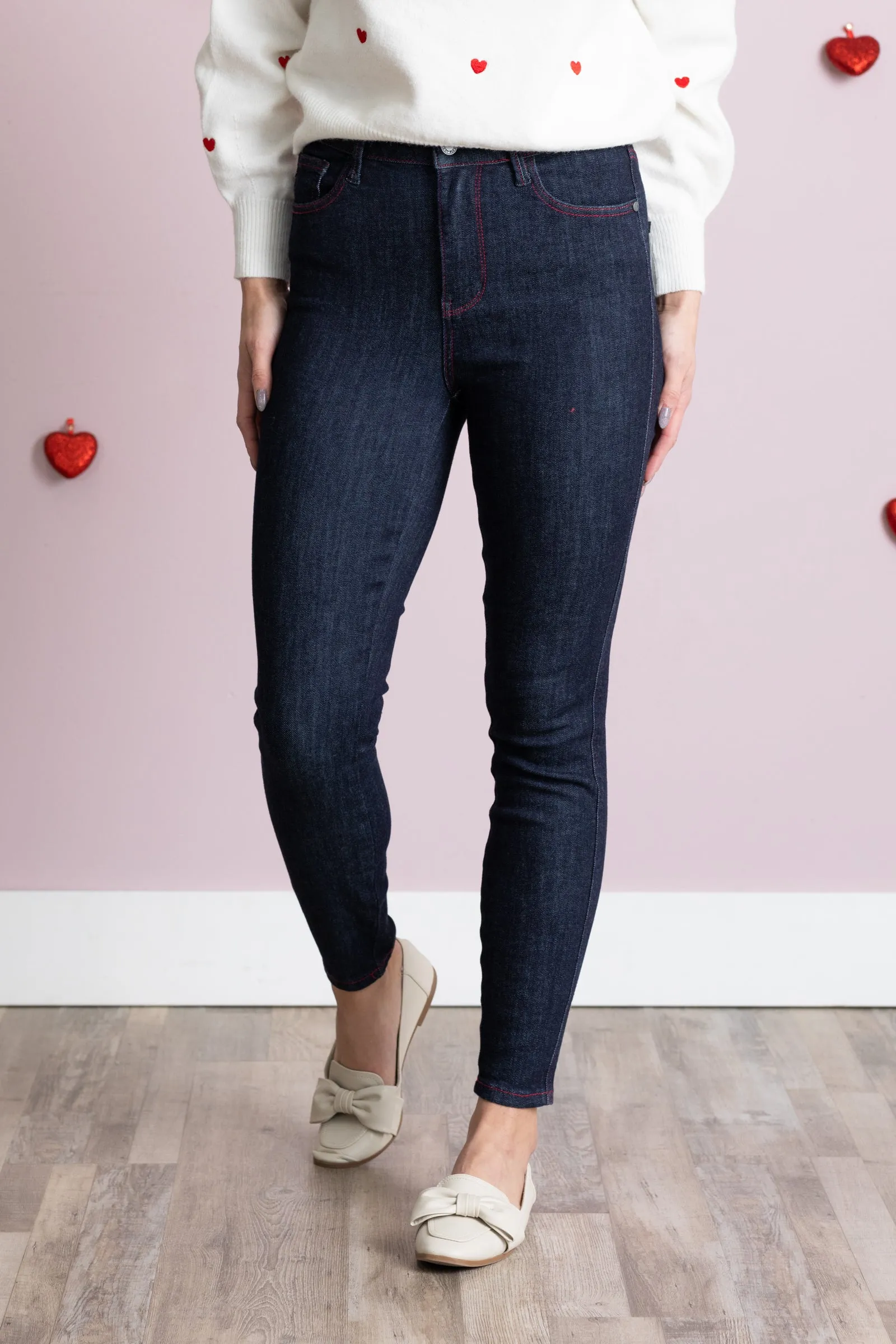 Judy Blue Heart Back Pockets Skinny Jean