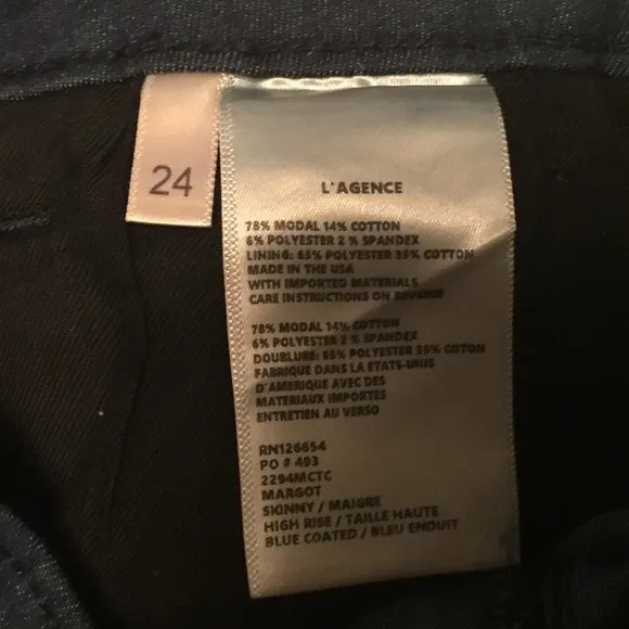L’Agence Margot Skinny High Rise Jeans - 24