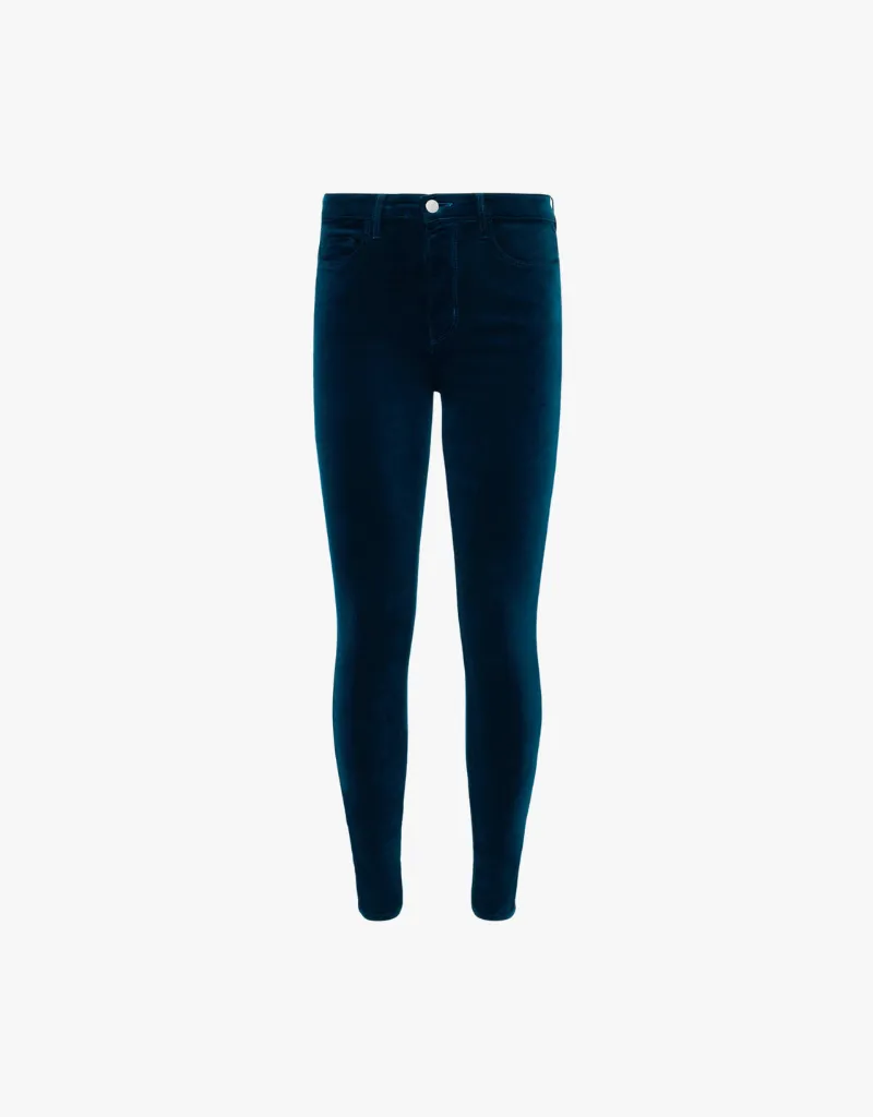 L'agence Monique Velvet Skinny Jeans in Rich Teal