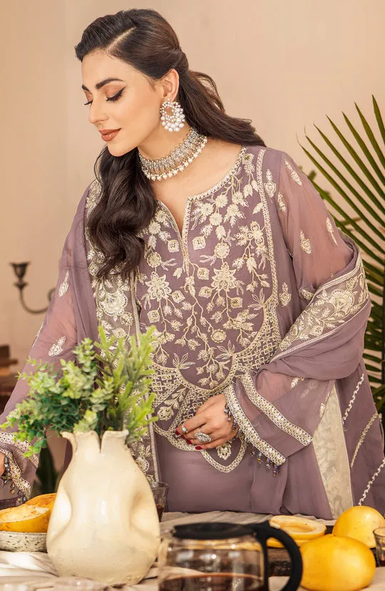 Light Purple Embroidered Pakistani Salwar Kameez with Dupatta