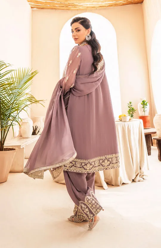 Light Purple Embroidered Pakistani Salwar Kameez with Dupatta