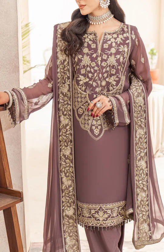Light Purple Embroidered Pakistani Salwar Kameez with Dupatta