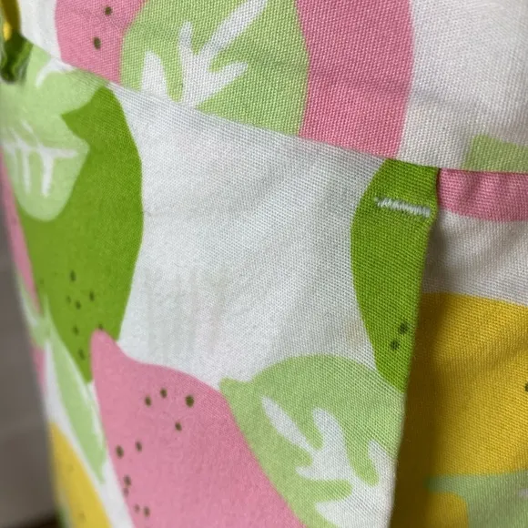 Lilly Pulitzer Vintage High Waist Lemon Lime Print Cotton Bermuda Shorts, Size 6
