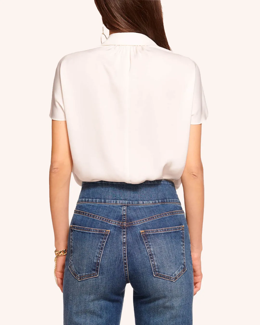 Lucinda Short Sleeve Bodysuit - Ivory