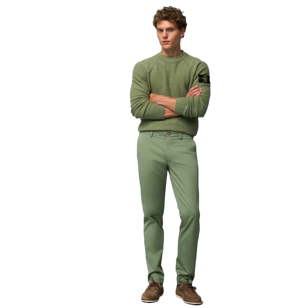 M5 by Meyer Slim Fit Stretch Chinos - Light Green