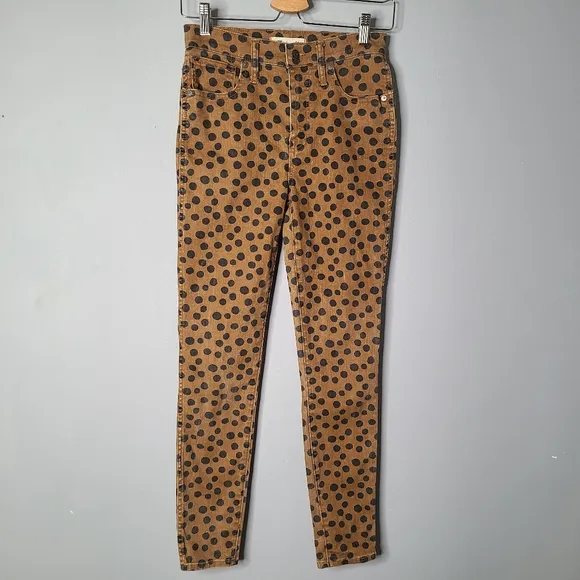 Madewell 10&quot; High-Rise Skinny Jeans in Leopard Dot