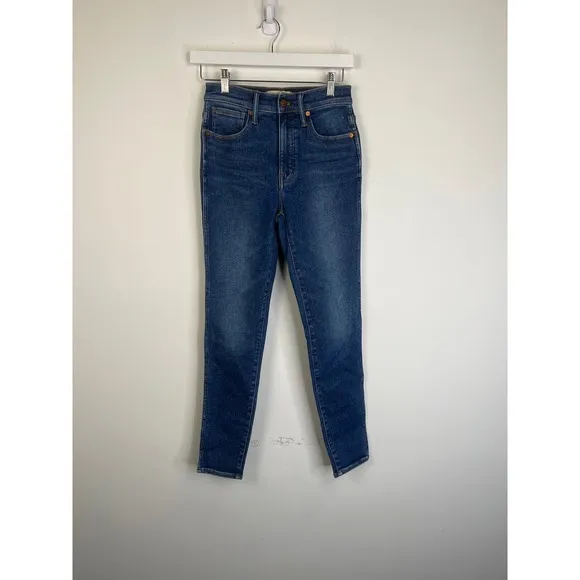 MADEWELL Faulkner Wash Blue 10&quot; High-Rise Skinny Jeans NWT Size 29T