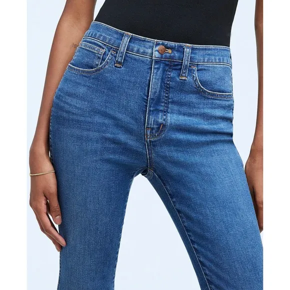 MADEWELL Faulkner Wash Blue 10&quot; High-Rise Skinny Jeans NWT Size 29T