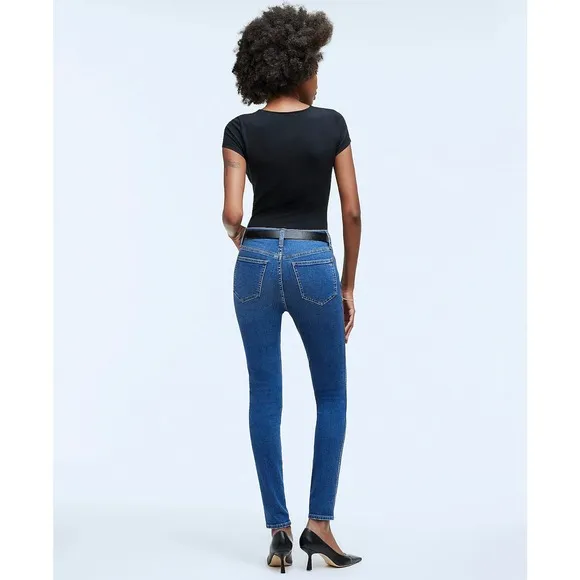 MADEWELL Faulkner Wash Blue 10&quot; High-Rise Skinny Jeans NWT Size 29T