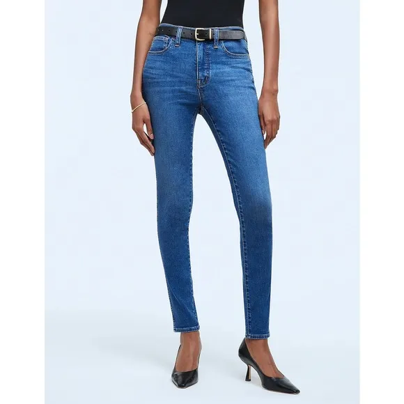 MADEWELL Faulkner Wash Blue 10&quot; High-Rise Skinny Jeans NWT Size 29T