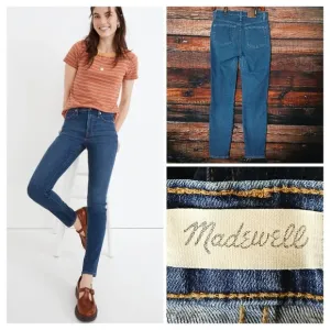 Madewell Jeans Size 28 High Rise Skinny Coronet Blue Denim Stretch
