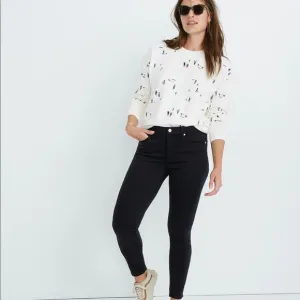 Madewell Women's 9&quot; High Rise Skinny Jeans Black Size 36 NWT