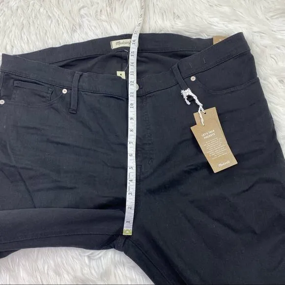 Madewell Women's 9&quot; High Rise Skinny Jeans Black Size 36 NWT