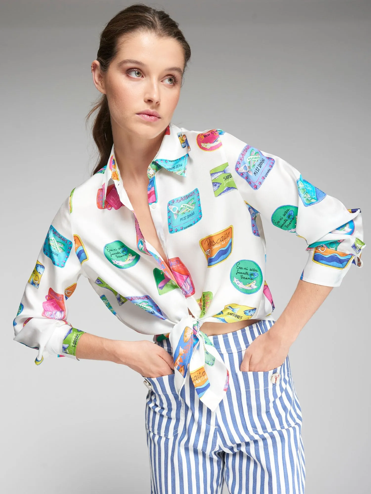Mafalda Shirt - Sardines Print