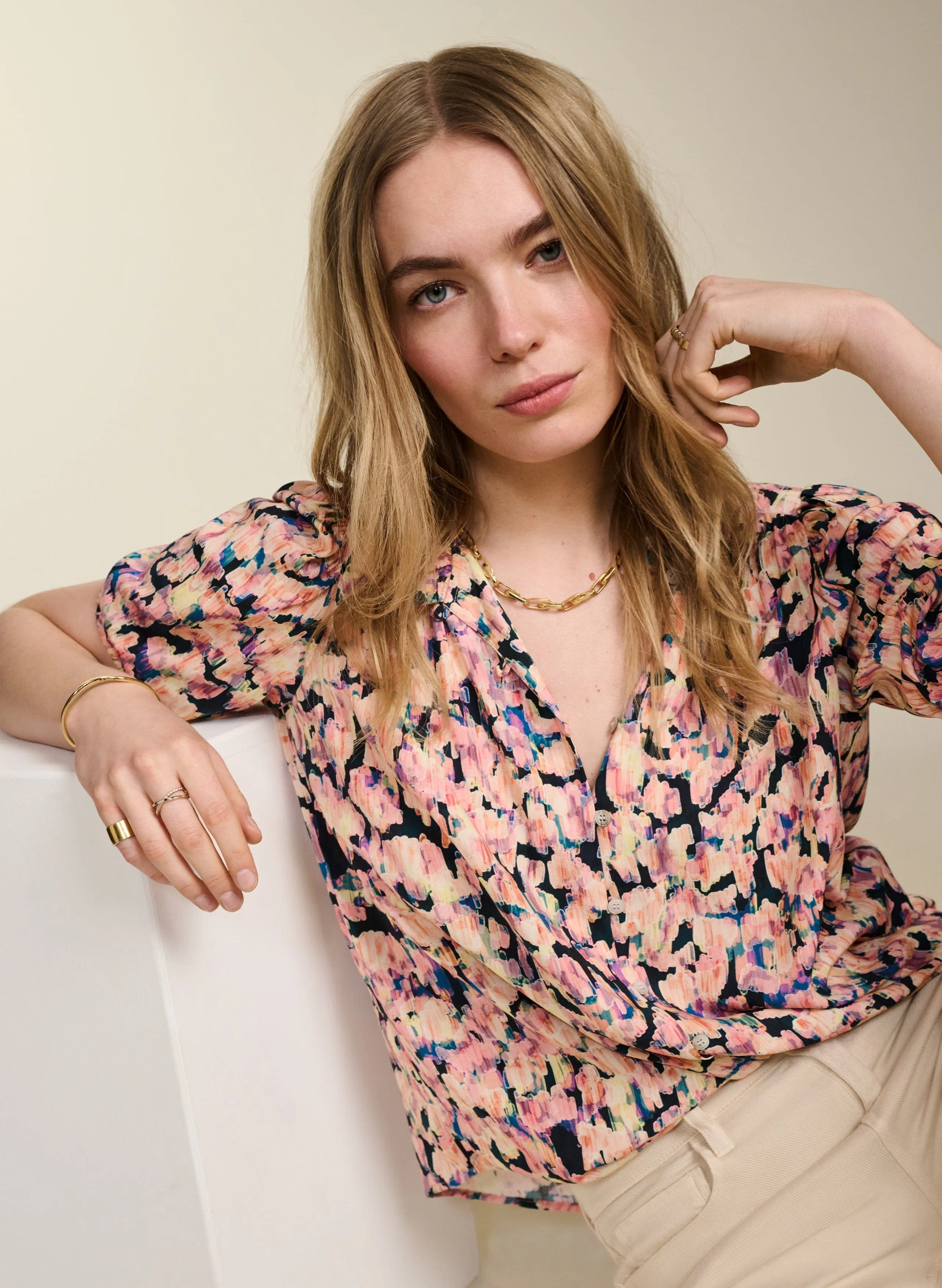 Maria LENZING™ ECOVERO™ Blouse | Pink Blur