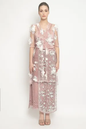 Meluna Kebaya Top in Pale Orchid
