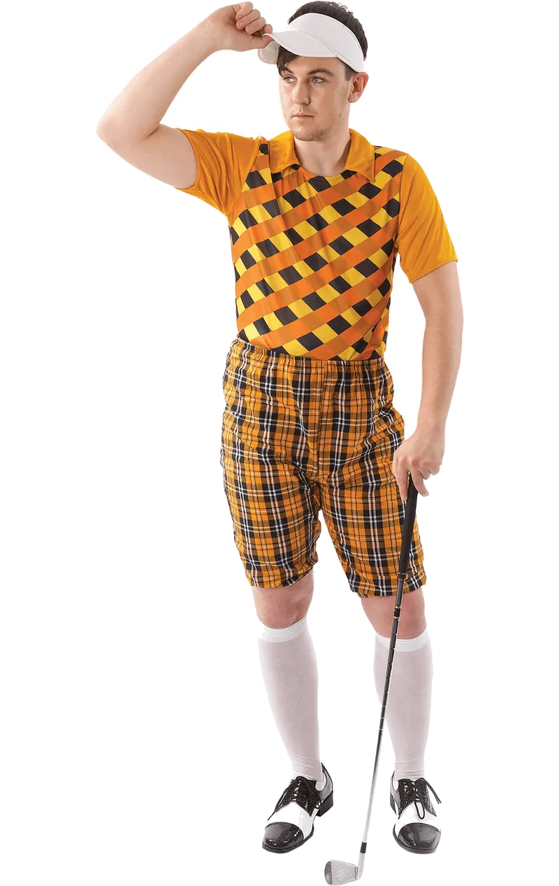 Mens Orange Pub Golf Costume