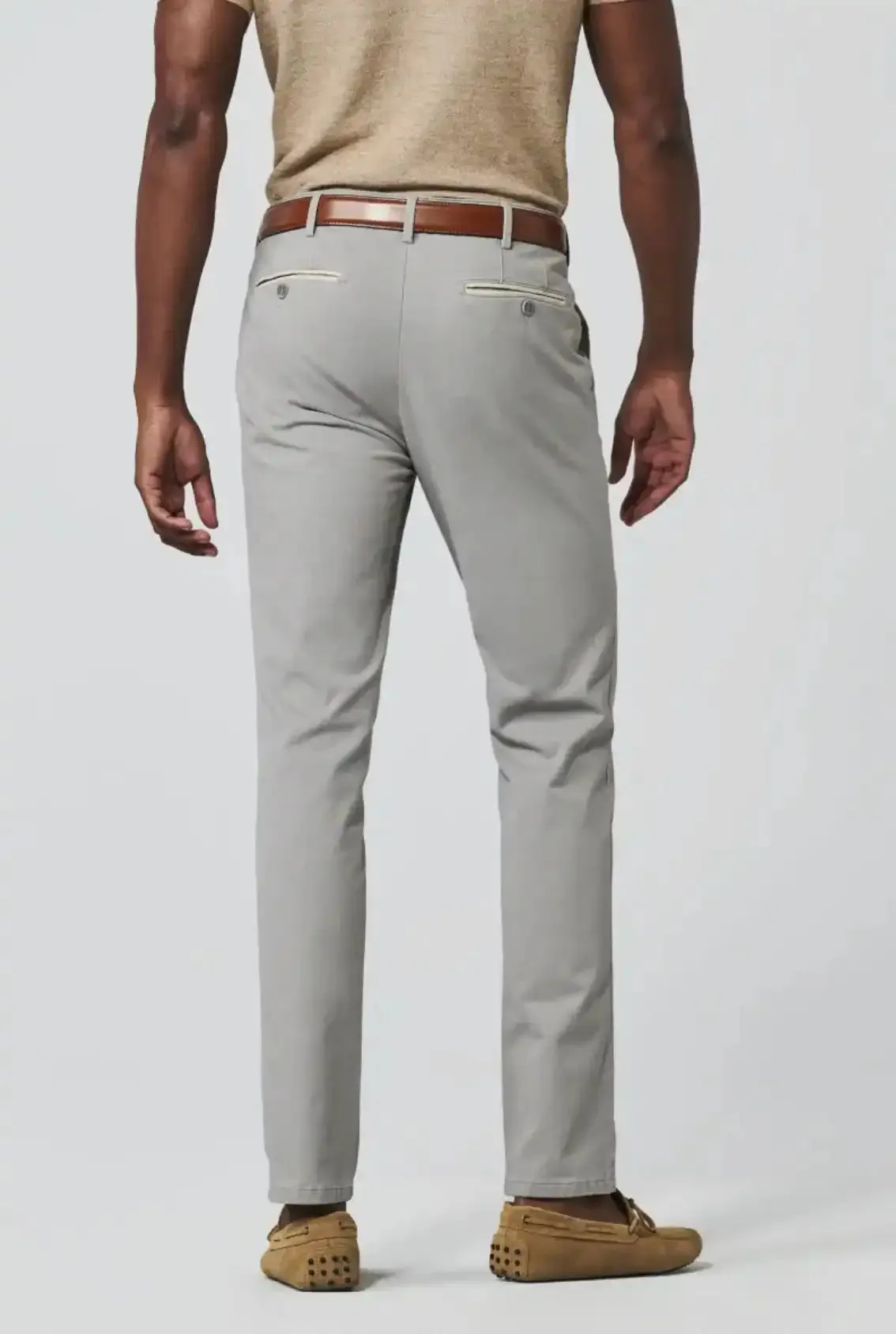 Meyer Mens Chino Trousers New York 1-5054/05 Grey/Beige
