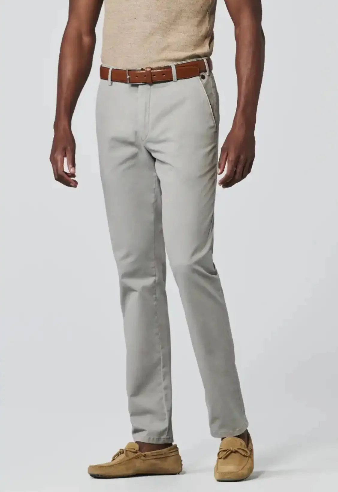 Meyer Mens Chino Trousers New York 1-5054/05 Grey/Beige