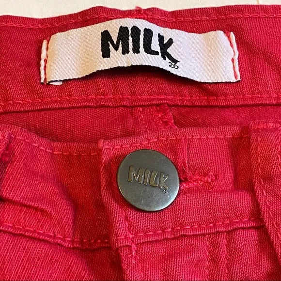 MILK Denim from Canada red skinny jeans size 26