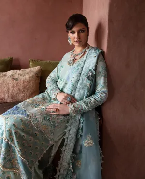 Mint Green Heavily embellished Pakistani Kameez Salwar Suit with Dupatta