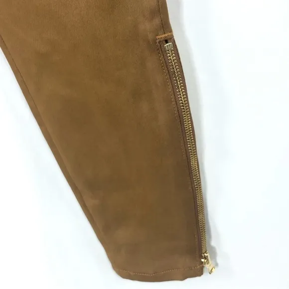 New L’AGENCE Sabine Skinny High Rise Jeans Dark Khaki Coated