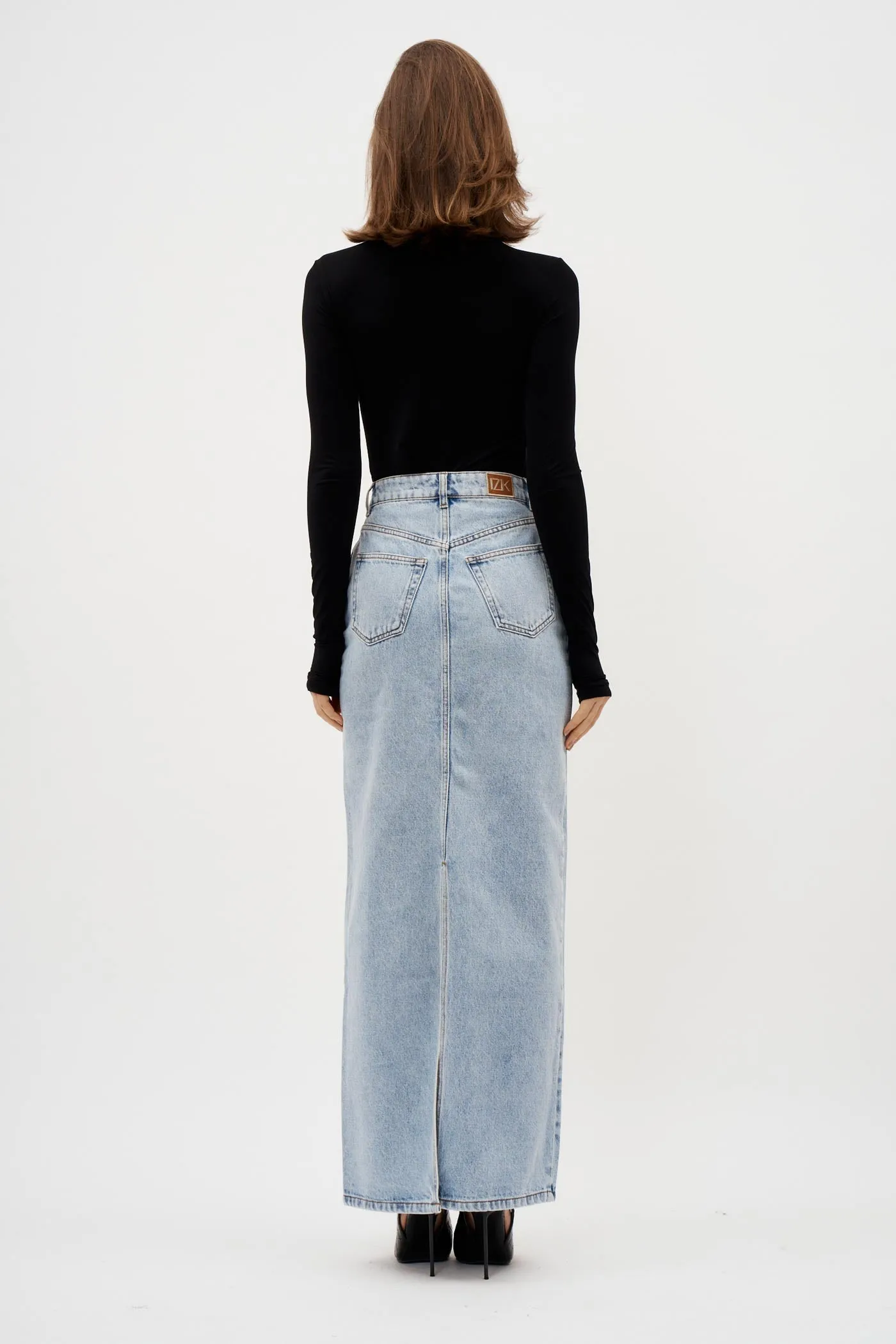 Noble Maxi Washed Blue Skirt