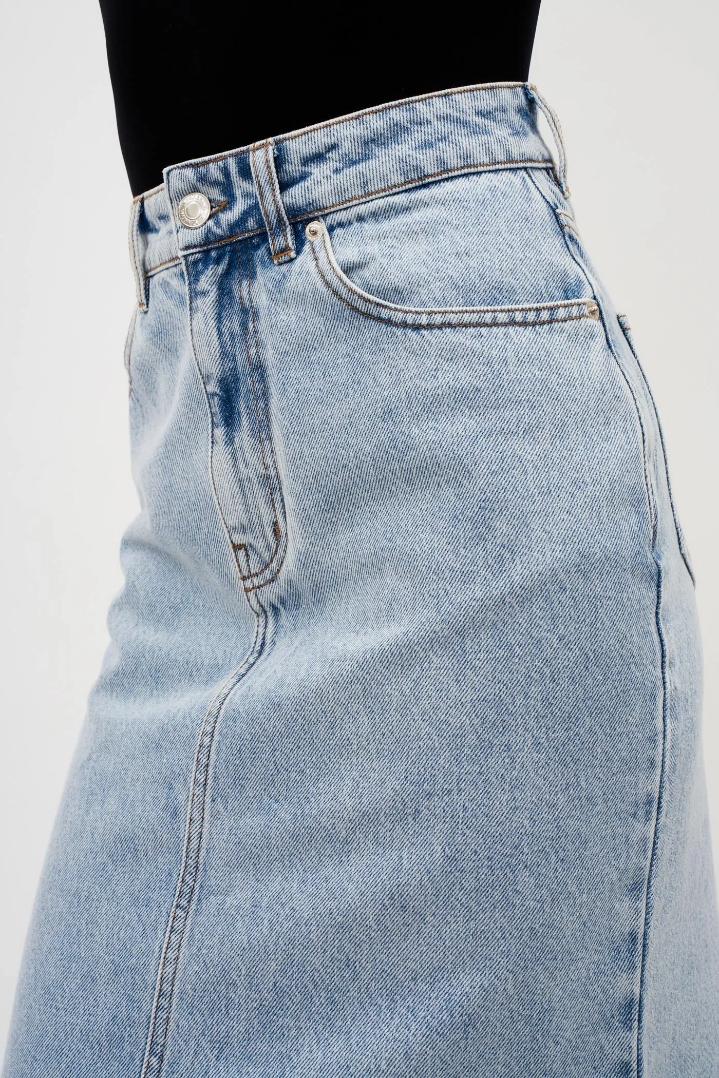 Noble Maxi Washed Blue Skirt