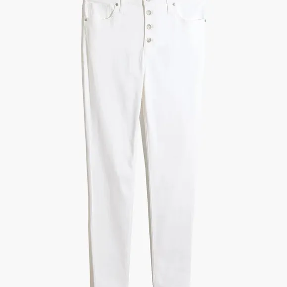 NWOT  Madewell 9&quot; Mid-Rise Skinny Jeans white