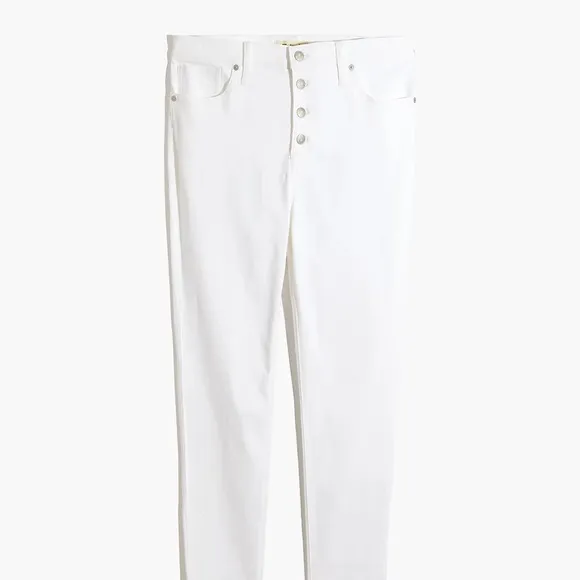 NWOT  Madewell 9&quot; Mid-Rise Skinny Jeans white