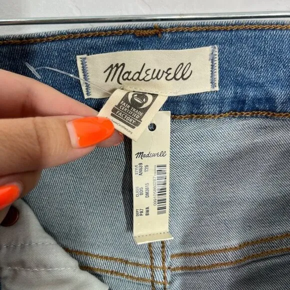 NWT Madewell 11&quot; High Rise Skinny Crop Jeans Size 26 Tall Brooksedge wash