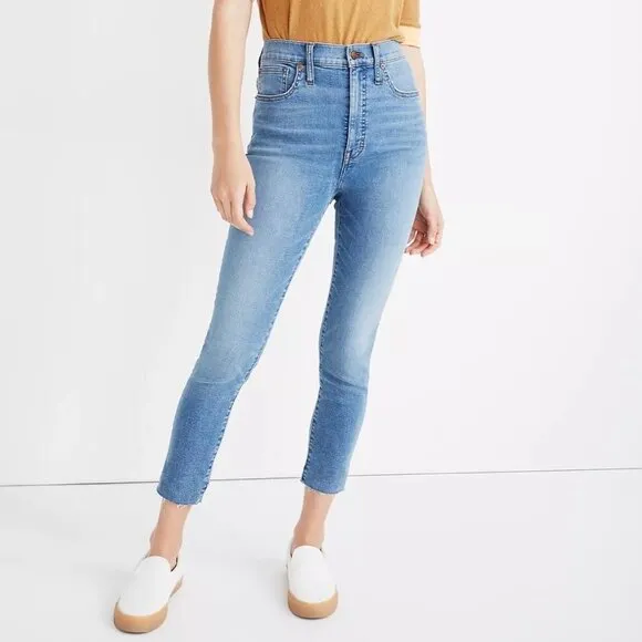 NWT Madewell 11&quot; High Rise Skinny Crop Jeans Size 26 Tall Brooksedge wash