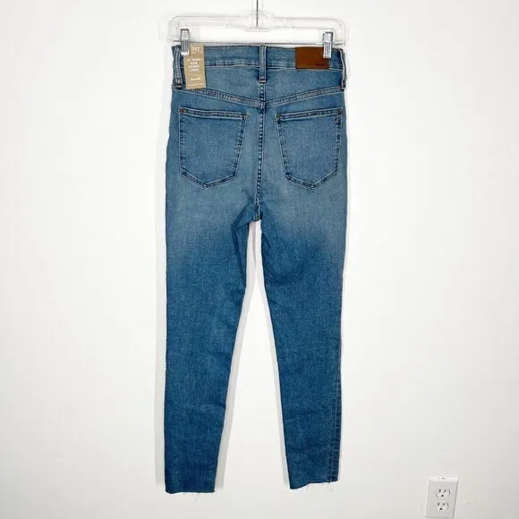 NWT Madewell 11&quot; High Rise Skinny Crop Jeans Size 26 Tall Brooksedge wash