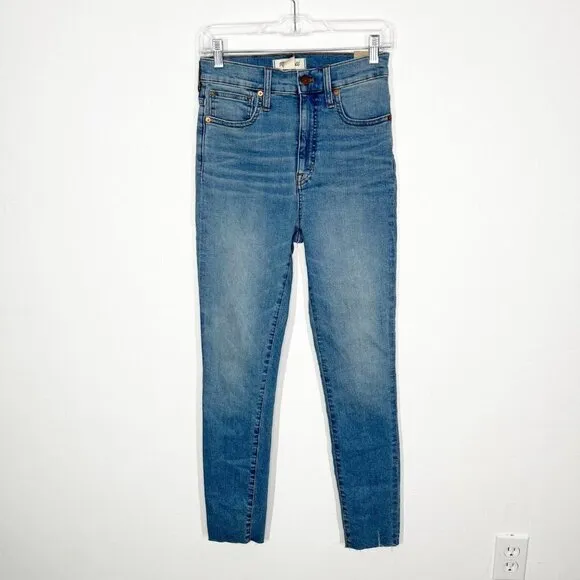 NWT Madewell 11&quot; High Rise Skinny Crop Jeans Size 26 Tall Brooksedge wash