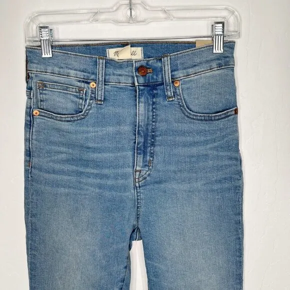 NWT Madewell 11&quot; High Rise Skinny Crop Jeans Size 26 Tall Brooksedge wash