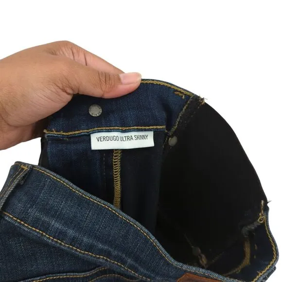 Paige Women 27 Maternity Verdugo Jeans Nottingham Blue Ultra Skinny Mid Rise