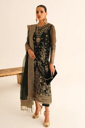 Pakistani Embroidered Long Kameez With Capri and Dupatta