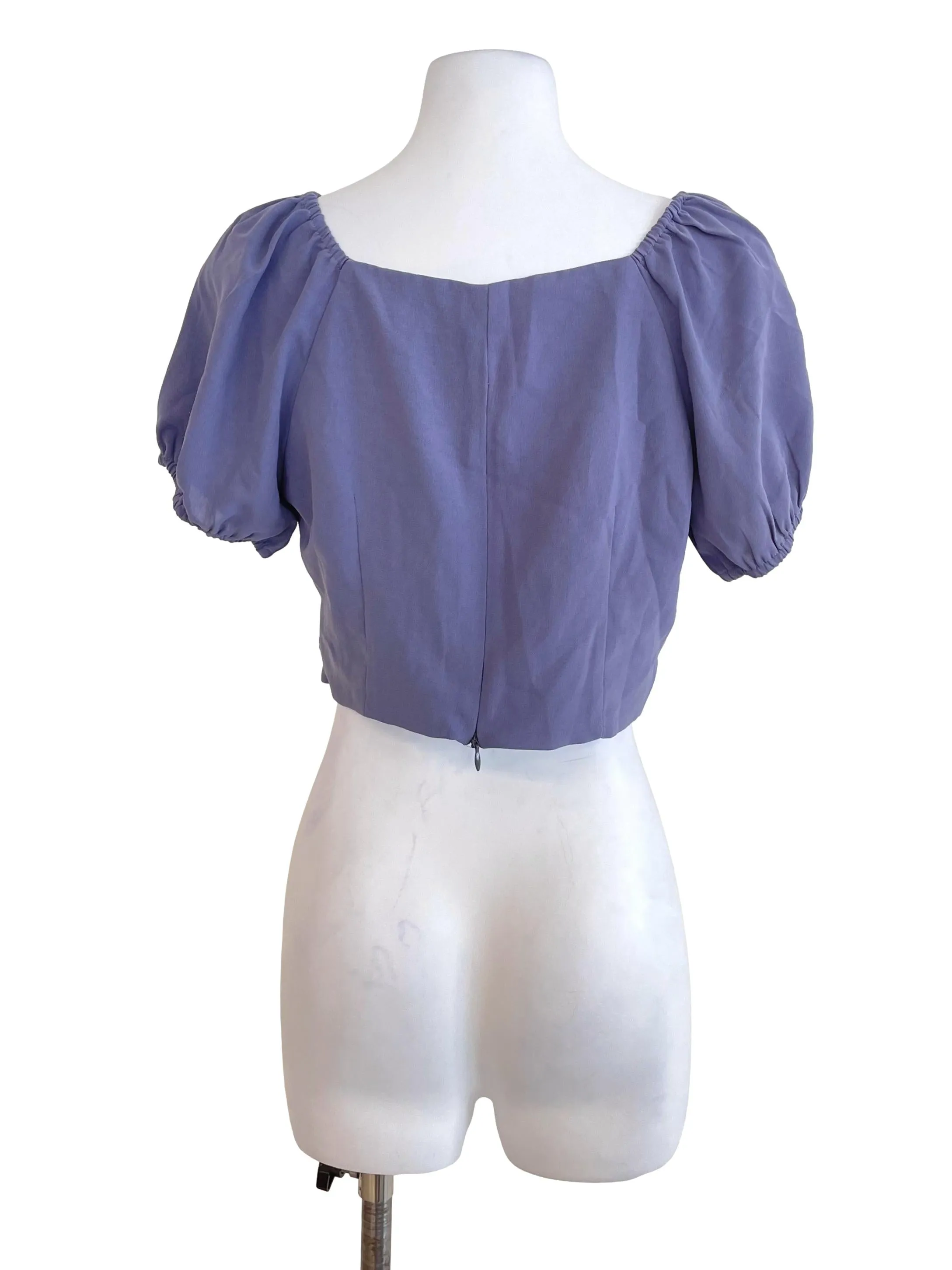 Pewter Purple Ruched Blouse