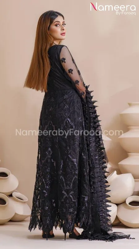 Pishwas Dress Pakistani in Black Color 2021 #PF217