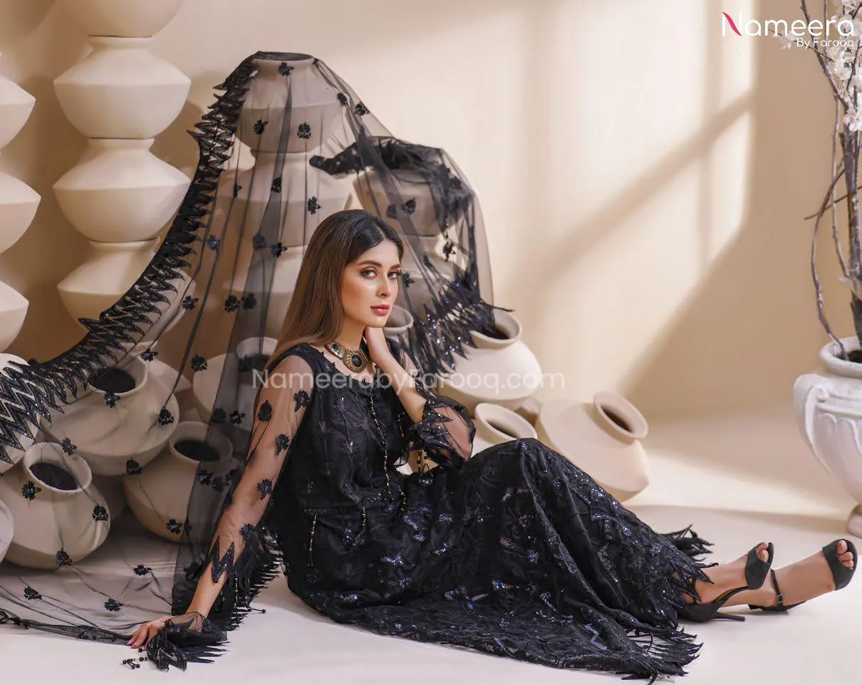 Pishwas Dress Pakistani in Black Color 2021 #PF217