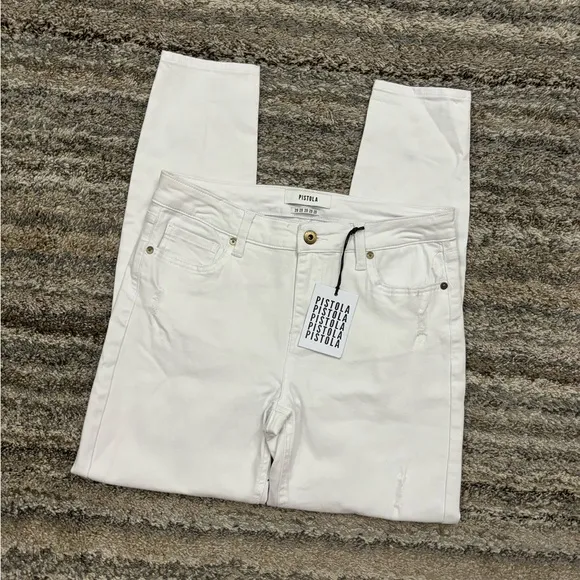 Pistola Mid Rise Skinny Jeans Sz 29 NWT | Pistola White Mid Rise Skinny Jeans *