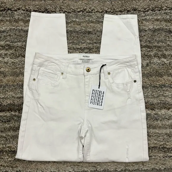 Pistola Mid Rise Skinny Jeans Sz 29 NWT | Pistola White Mid Rise Skinny Jeans *