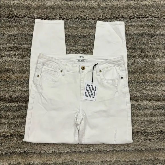 Pistola Mid Rise Skinny Jeans Sz 29 NWT | Pistola White Mid Rise Skinny Jeans *