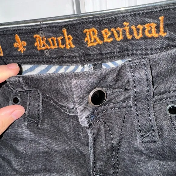 Rock Revival Black Denim Skinny Jeans Sz 25 NWOT